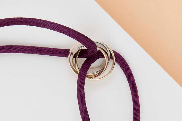 Trinity Cord Bracelet - White Gold/Rose Gold/Yellow Gold - B&P