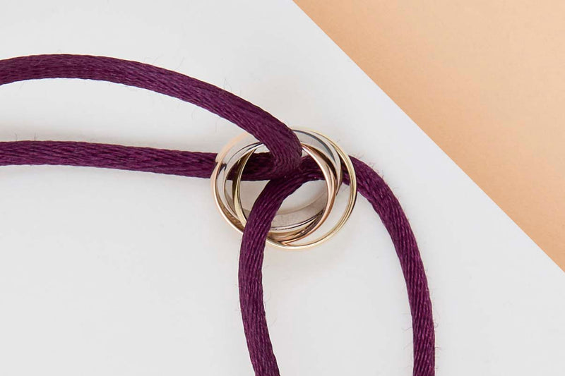 Trinity Cord Bracelet - White Gold/Rose Gold/Yellow Gold - B&P