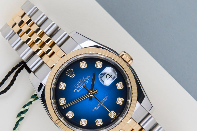 Datejust 36 'Blue Vignette Diamond Dial - Jubilee'