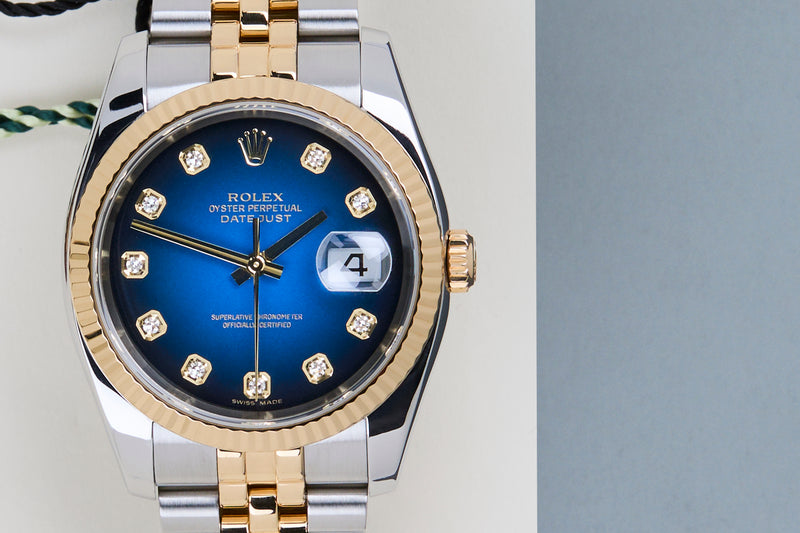 Datejust 36 'Blue Vignette Diamond Dial - Jubilee'