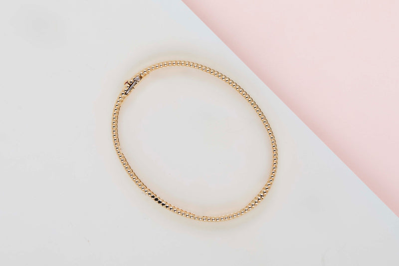 Perlée Signature Bracelet Medium - Size M - Yellow Gold - B&P