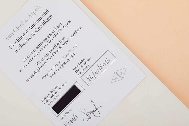 Vintage Alhambra Necklace - Limited Edition - RG - Pink Ceramic & Diamond - 42 CM - B&P