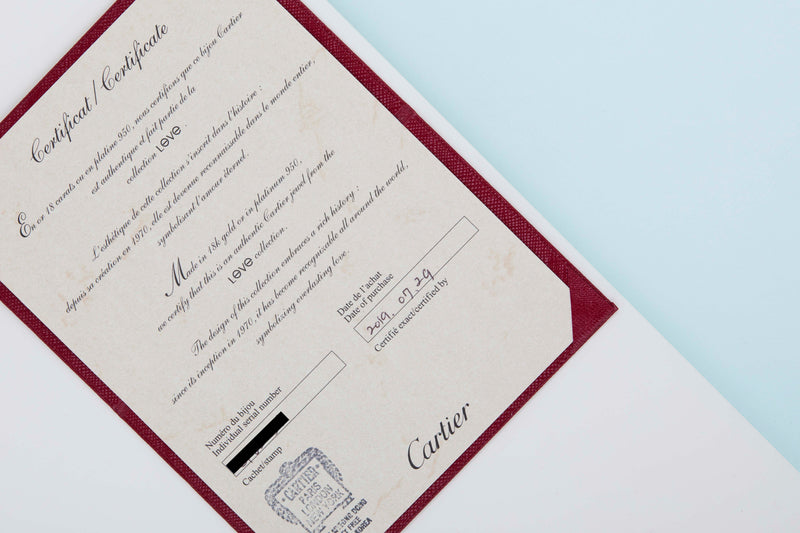 Love Bracelet Small - Yellow Gold & 10 Diamonds - Size 16 - B&P