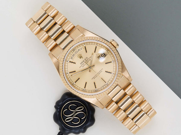 Day-Date 36 'Champagne Tapestry Dial - President'