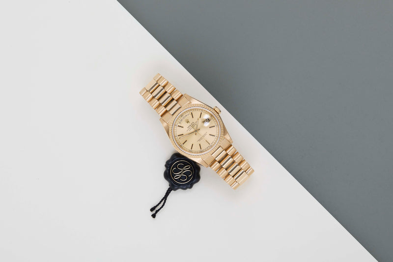 Day-Date 36 'Champagne Tapestry Dial - President'