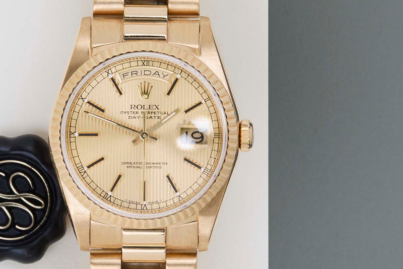 Day-Date 36 'Champagne Tapestry Dial - President'