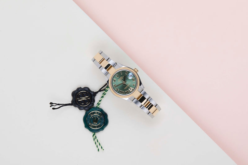 Datejust 31 'Green Roman Diamond VI - Oyster'