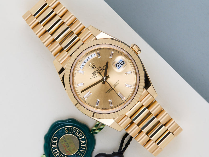 Day-Date 40 'Champagne Diamond Dial - President'