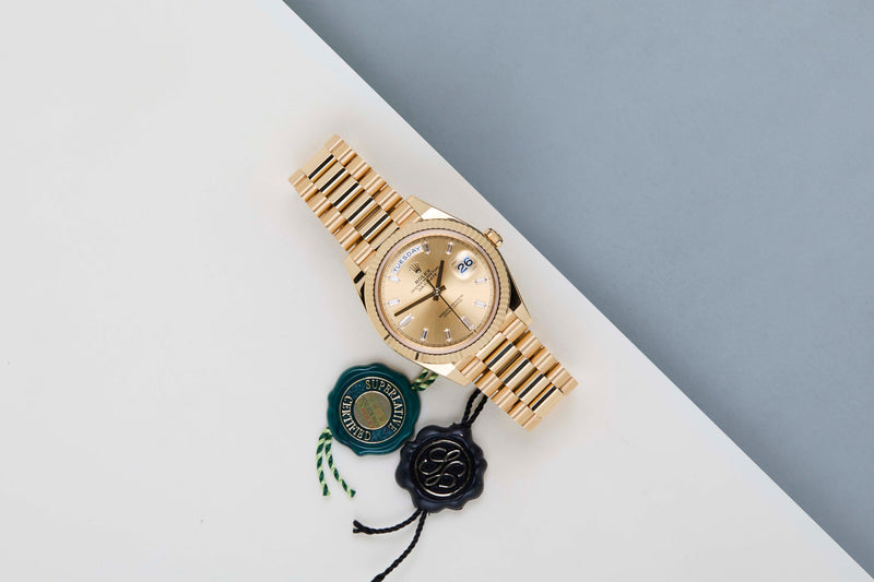 Day-Date 40 'Champagne Diamond Dial - President'