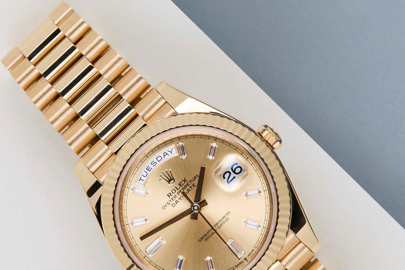 Day-Date 40 'Champagne Diamond Dial - President'