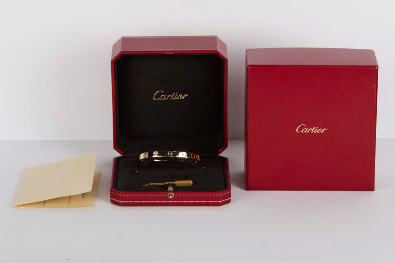 Love Bracelet - Yellow Gold - Size 17 - B&P