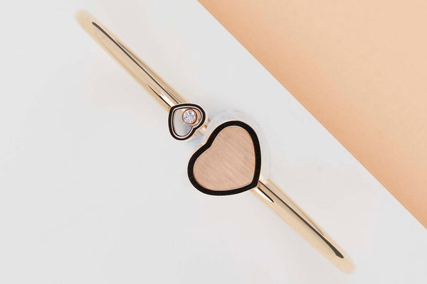 Happy Heart Bangle 007 - Rose Gold - Size M - B&P