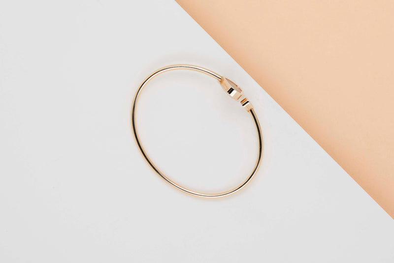 Happy Heart Bangle 007 - Rose Gold - Size M - B&P