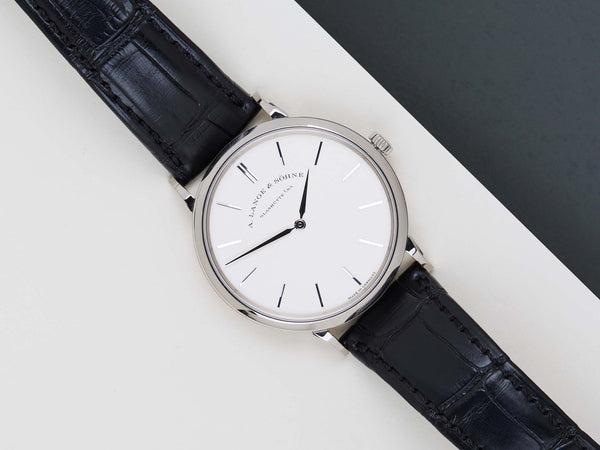 Saxonia Thin 'White Gold - Silver Dial'