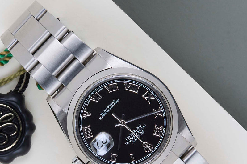 Datejust 36 'Black Roman Dial - Oyster'