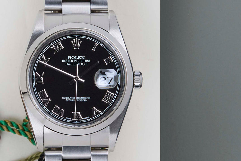Datejust 36 'Black Roman Dial - Oyster'