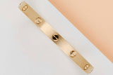 Love Bracelet Brushed - Yellow Gold - Size 18 - B&P