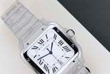 Santos Large 'Silver Roman Dial'