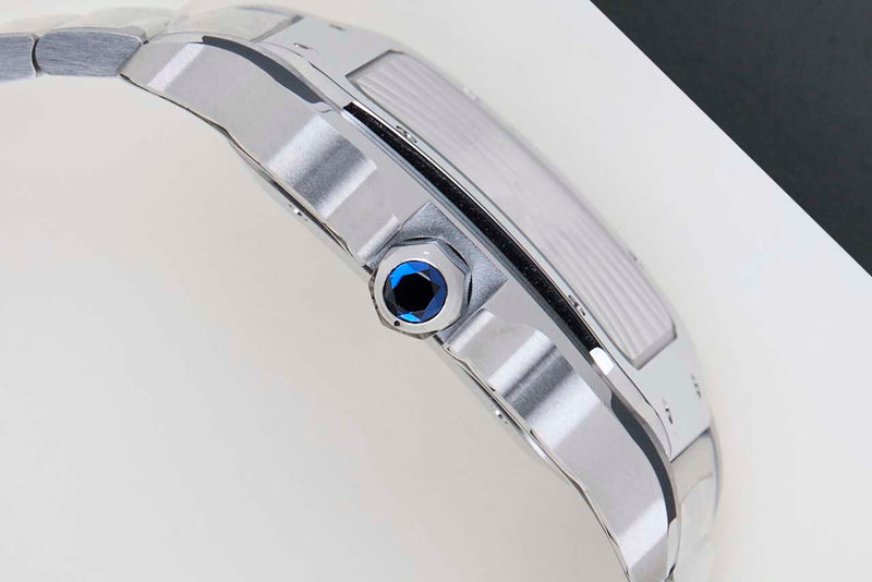 Santos Large 'Silver Roman Dial'