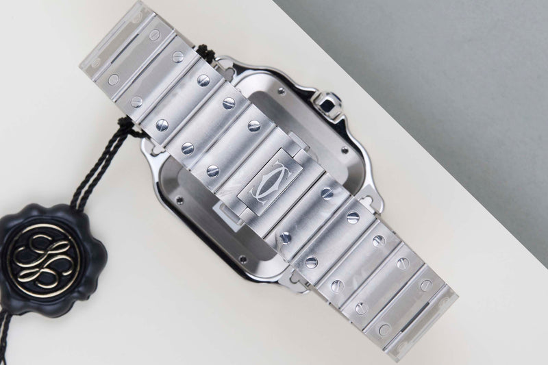 Santos Large 'Blue Roman Dial'