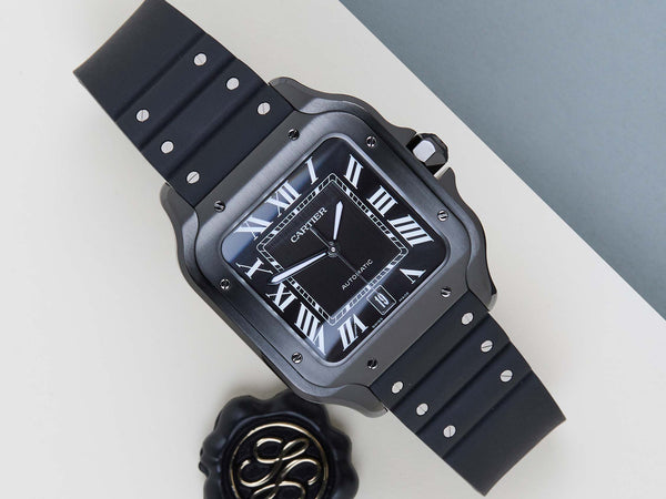 Santos De Cartier Large 'ADLC - Black Roman Dial'