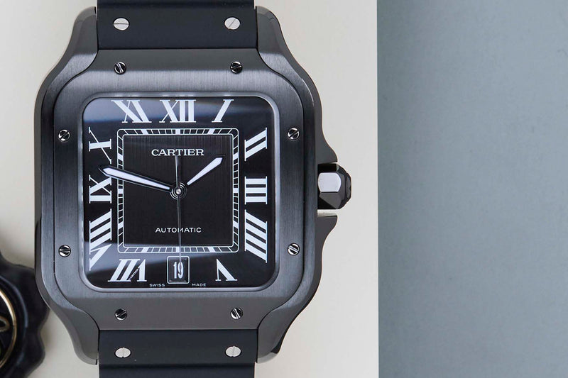 Santos De Cartier Large 'ADLC - Black Roman Dial'