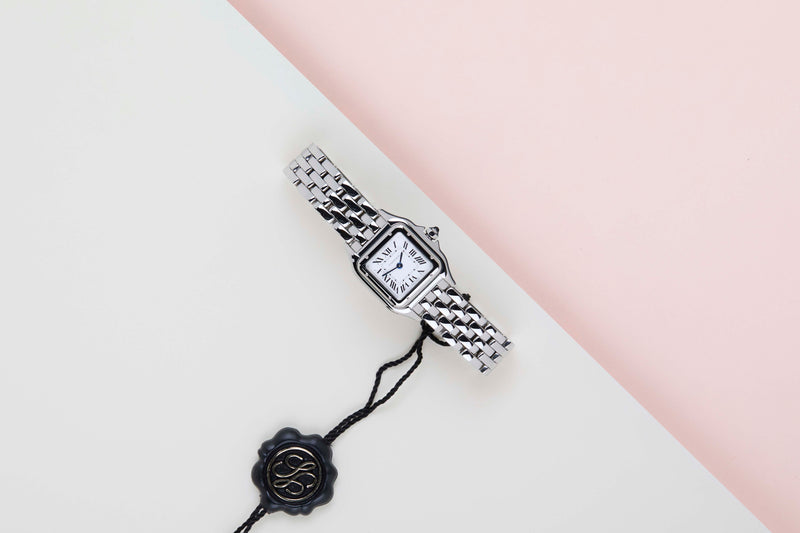 Panthère De Cartier Small 'Steel - White Roman Dial'