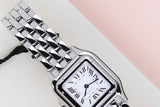 Panthère De Cartier Small 'Steel - White Roman Dial'