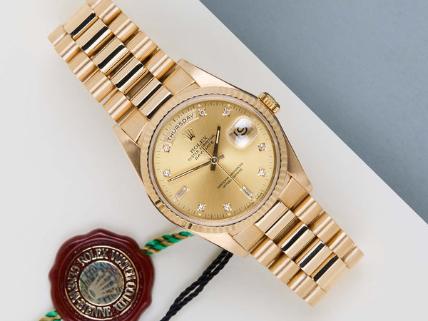 Day-Date 36 'Diamond Champagne Dial - President'