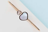 Happy Heart Bangle - Mother of Pearl - Rose Gold - Size M - B&P