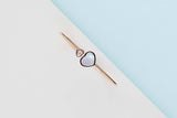 Happy Heart Bangle - Mother of Pearl - Rose Gold - Size M - B&P