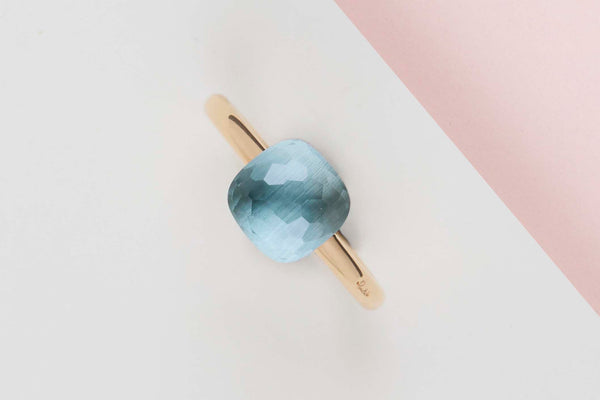 Nudo Petit Ring - Rose Gold - Sky Blue Topaz - Size 53 - B&P