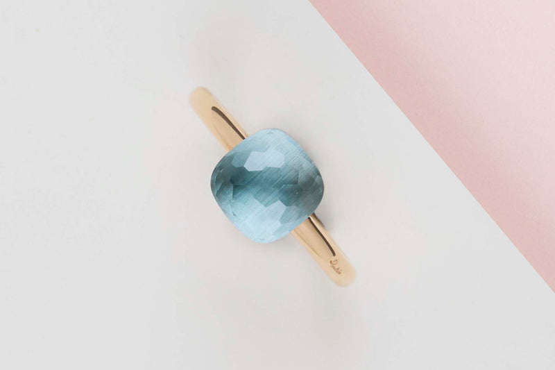 Nudo Petit Ring - Rose Gold - Sky Blue Topaz - Size 53 - B&P