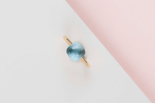Nudo Petit Ring - Rose Gold - Sky Blue Topaz - Size 53 - B&P