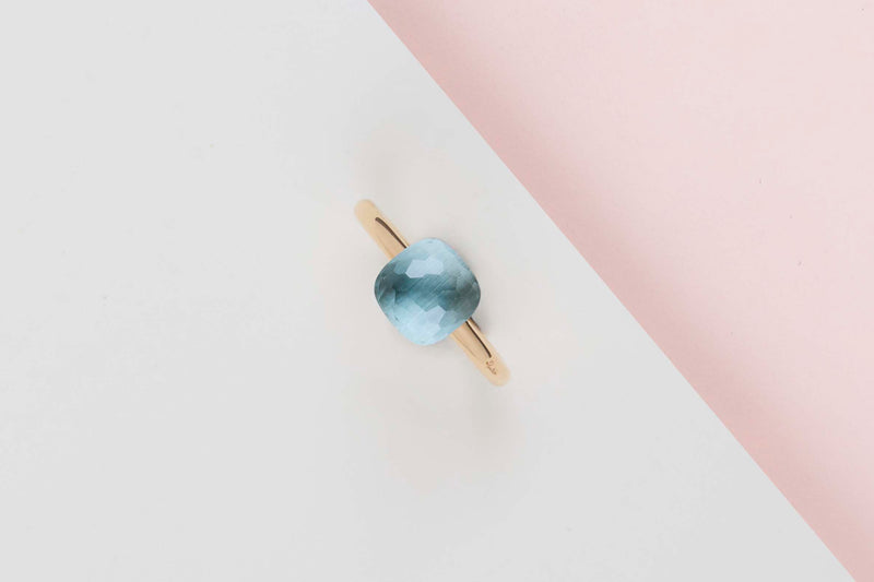 Nudo Petit Ring - Rose Gold - Sky Blue Topaz - Size 53 - B&P