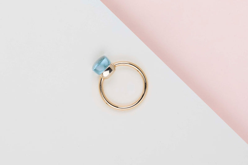 Nudo Petit Ring - Rose Gold - Sky Blue Topaz - Size 53 - B&P