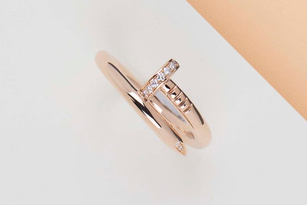 Juste Un Clou Ring - Rose Gold & Diamonds - Size 55 - B&P