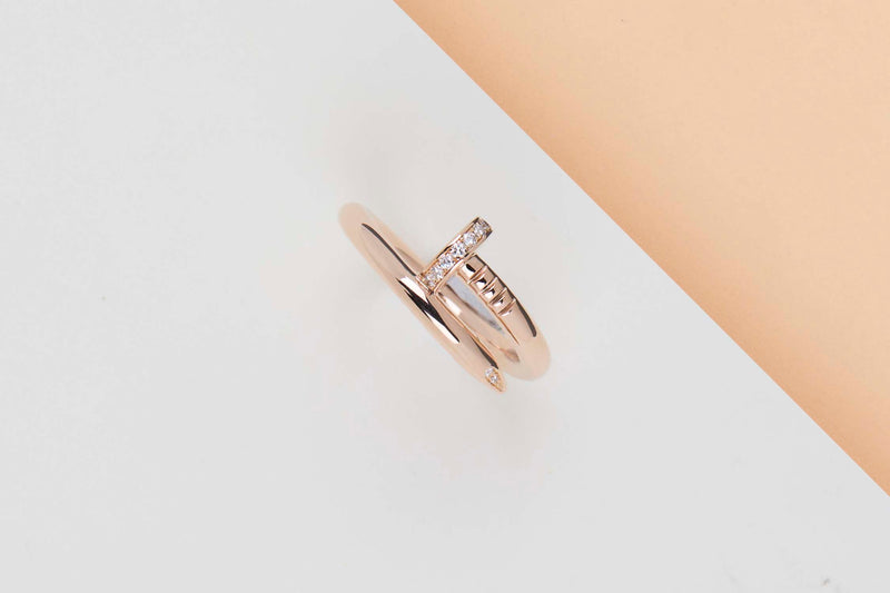 Juste Un Clou Ring - Rose Gold & Diamonds - Size 55 - B&P