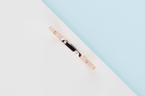 Love Bracelet Small - Rose Gold & 10 Diamonds - Size 17 - B&P