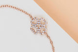 18ct. Rose Gold Bracelet - Diamonds - 17,5 CM
