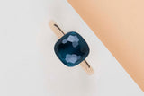 Nudo Ring - Rose & White Gold - London Blue Topaz - Size 56 - B&P