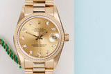 Datejust 31 'Champagne Diamond Dial - President'