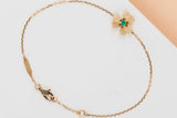 Frivole Mini Bracelet - Yellow Gold & Emerald - 17,5 CM - B&P
