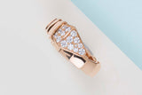 Serpenti Viper Ring - Rose Gold & Diamonds  - Size Large - B&P
