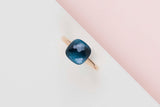 Nudo Ring - Rose & White Gold - London Blue Topaz - Size 56 - B&P
