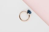 Nudo Ring - Rose & White Gold - London Blue Topaz - Size 56 - B&P
