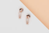 Move Uno Stud Earrings - Rose Gold & Diamonds - B&P