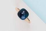 Nudo Ring - Rose & White Gold - London Blue Topaz - Size 55 - B&P