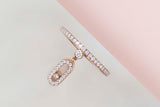 Move Uno Pavé Drop Ring - Rose Gold & Diamonds - Size 54 - B&P