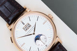Saxonia Moon Phase 'Silver Dial - Rose Gold'